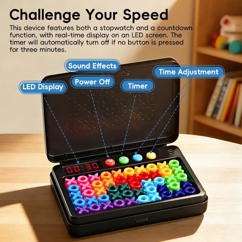 Board Game With Questions - KNYYSECQ Inteligentna Gra Logiczna XO Puzzle