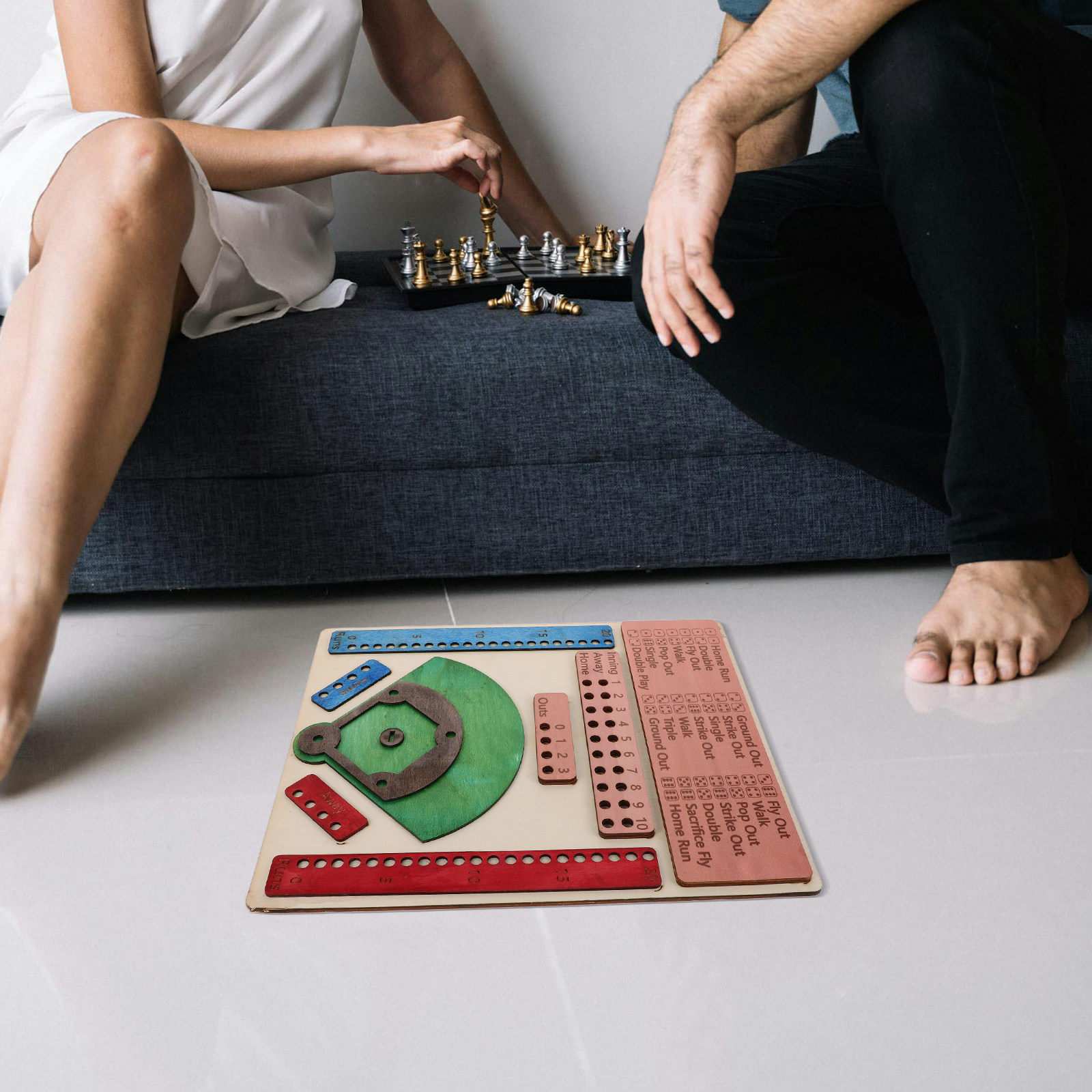 Board Game Festival - Zabawna drewniana gra planszowa w baseball,