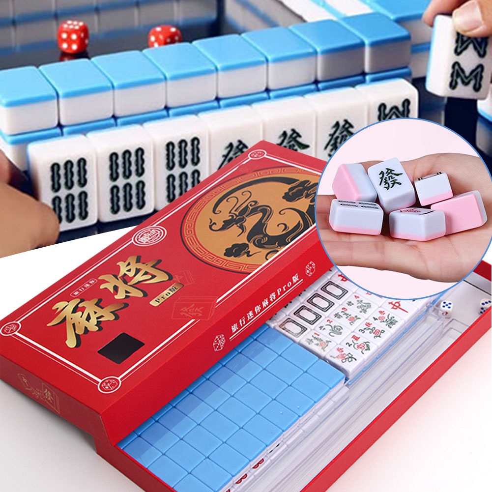 Board Game Mahjong - Przenośny Mini Zestaw Mahjong Podróżny Z