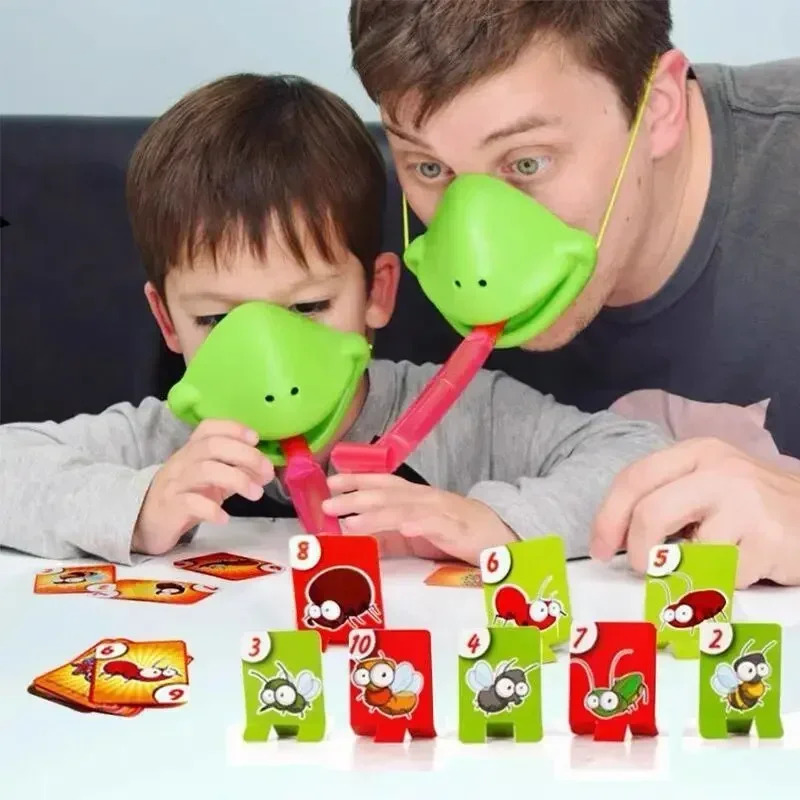 Board Game Guess Who - Maska Żaby Wyskakująca Język Lizanie Karty