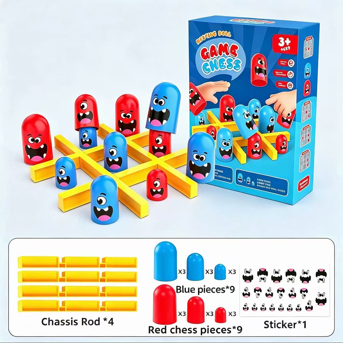 Board Game With Questions - Gra w kółko-nakółko z kubeczkami do